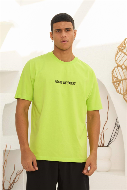 Wholesale Mens Yellowish Green T-Shirt