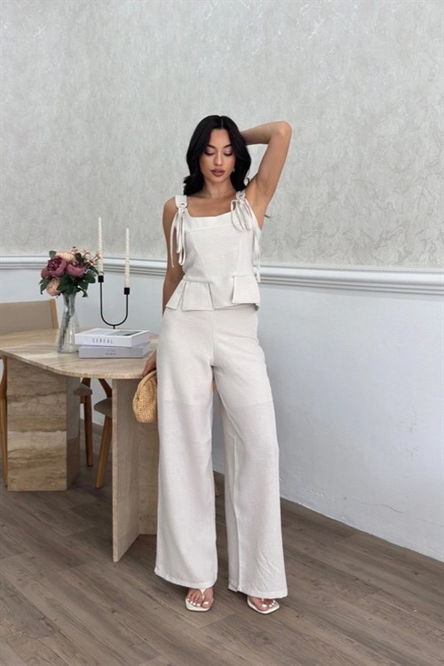 Wholesale Stone Linen Two-Piece Set