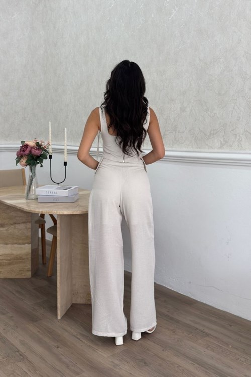 Wholesale Stone Linen Two-Piece Set