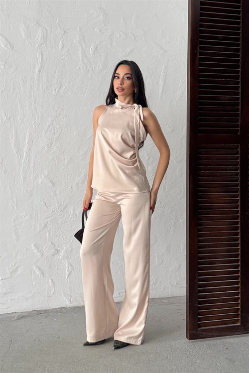 Wholesale Stone Satin Blouse