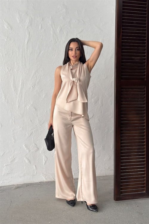 Wholesale Stone Satin Two-Piece Set