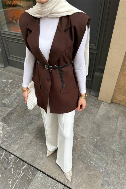 Wholesale Women Brown Vest