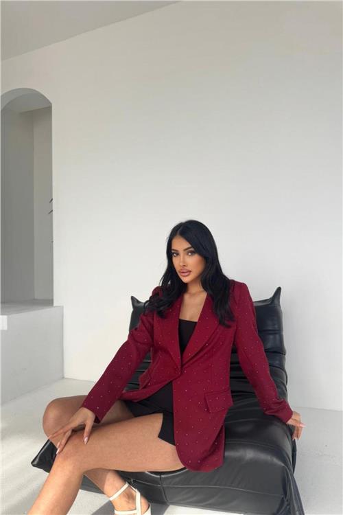 Wholesale Women Burgundy Blazer
