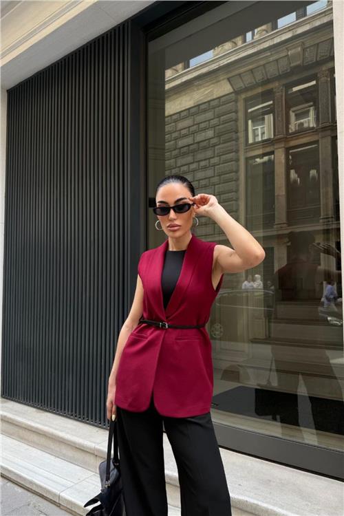 Wholesale Women Burgundy Vest