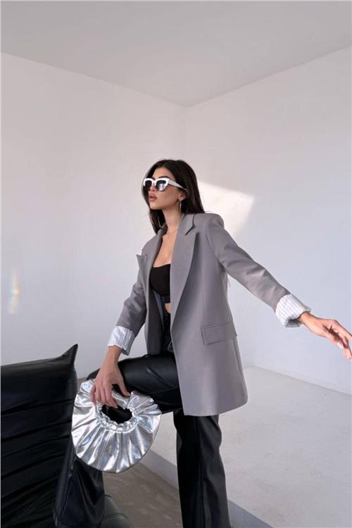 Wholesale Women Gray Blazer