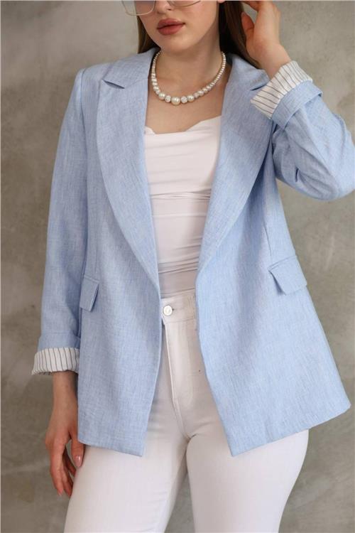Wholesale Women Light Blue Blazer