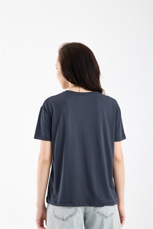 Wholesale Womens Anthracite Basic T-Shirt