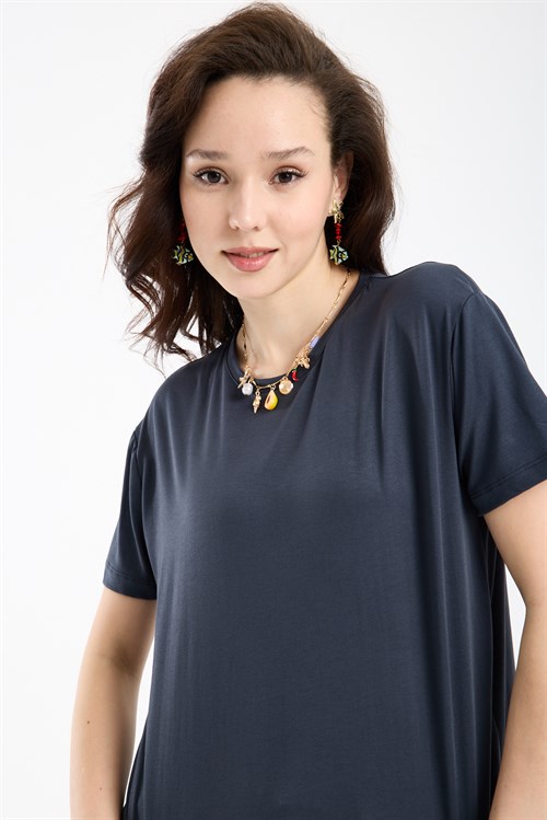 Wholesale Womens Anthracite Basic T-Shirt