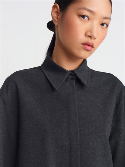 Wholesale Womens Anthracite Crop Shirt