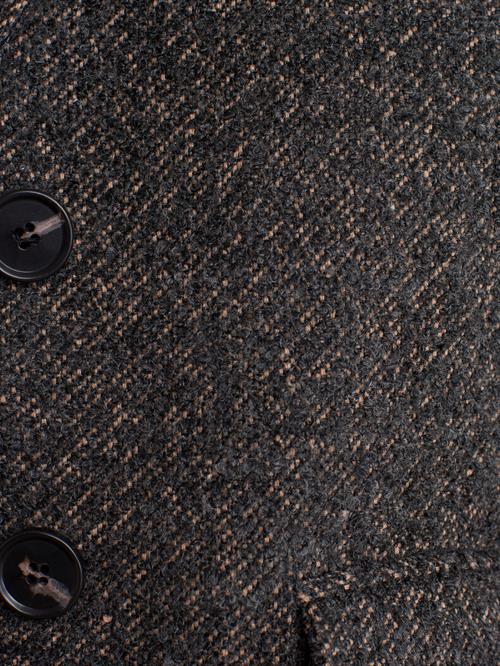 Wholesale Womens Anthracite Long Coat with Knitted Sleeves