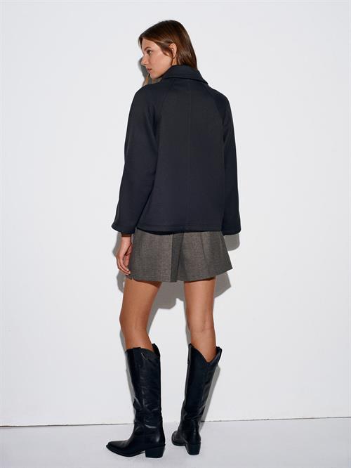 Wholesale Womens Anthracite Oversize Jacket with Fleece Lining