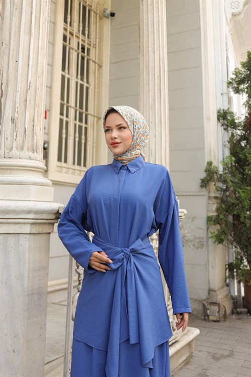 Wholesale Womens Azure Blue Maxi Hijab Dress