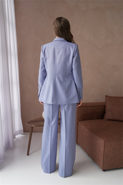 Wholesale Womens Baby Blue Plus Size Two-Piece Suit 