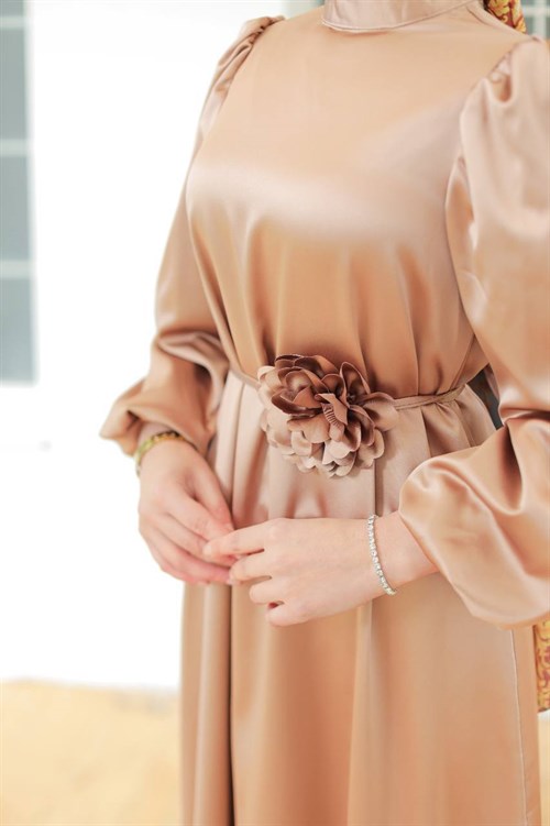 Wholesale Womens Beige Maxi Hijab Dress