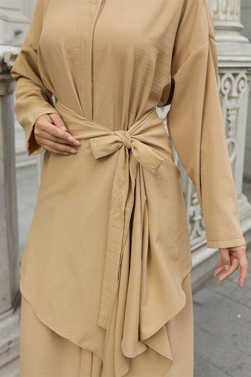 Wholesale Womens Beige Maxi Hijab Dress