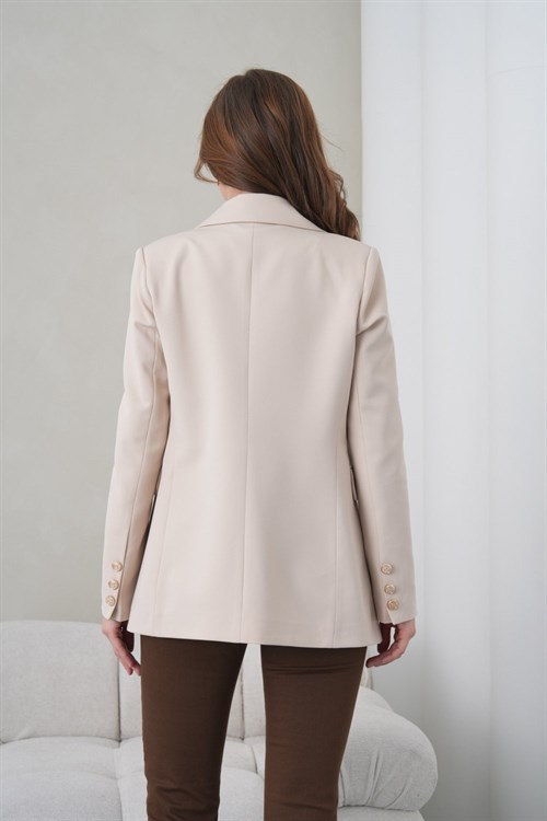 Wholesale Womens Beige Plus Size Blazer