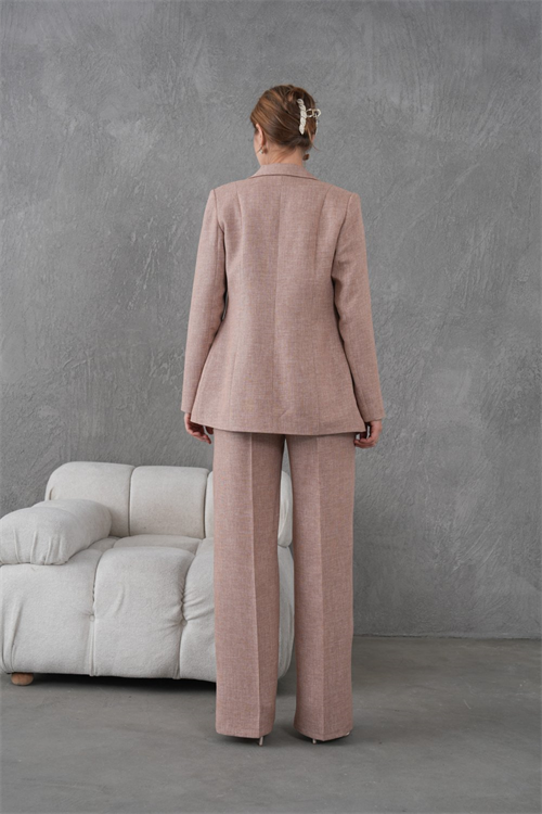 Wholesale Womens Beige Plus Size Two-Piece Suit 