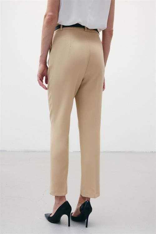 Wholesale Womens Beige Trousers with Belt