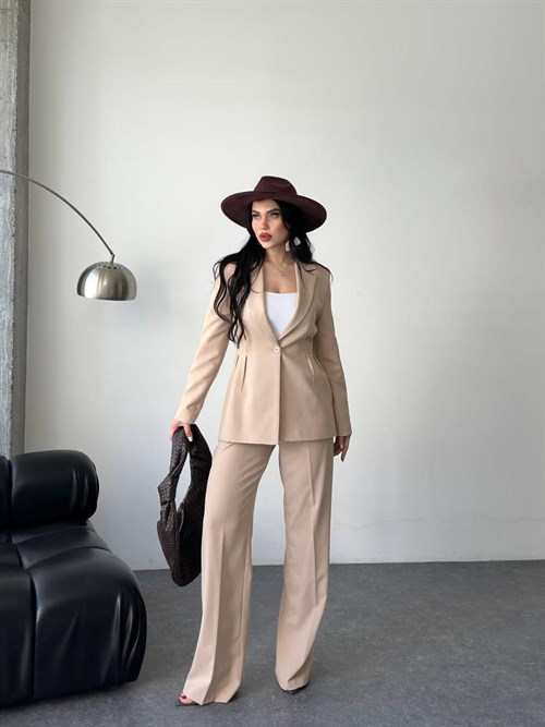 Wholesale Womens Beige Two-Piece Suit 