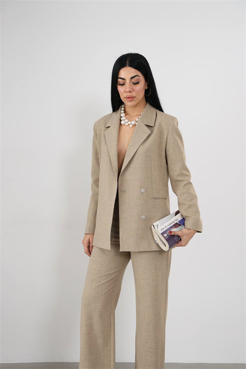Wholesale Womens Beige Two-Piece Suit 