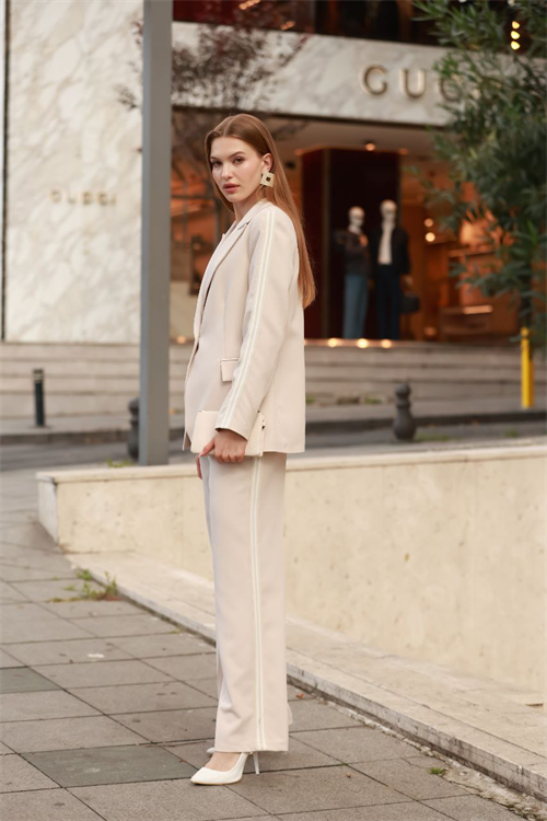 Wholesale Womens Beige Two-Piece Suit 