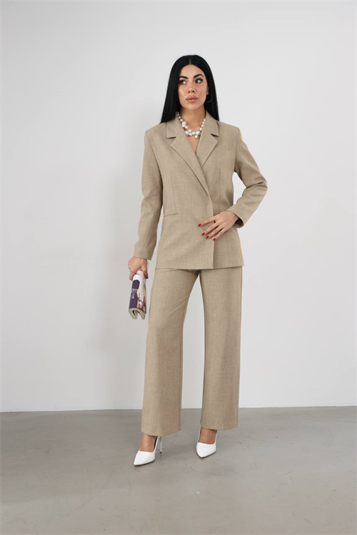 Wholesale Womens Beige Two-Piece Suit 