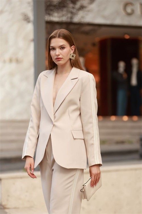 Wholesale Womens Beige Two-Piece Suit 