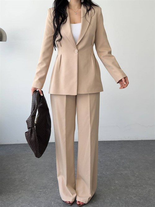 Wholesale Womens Beige Two-Piece Suit 