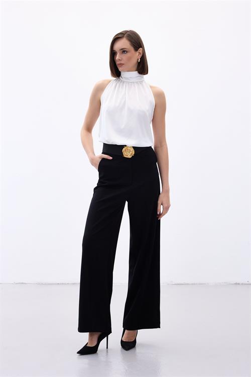 Wholesale Womens Black Crepe Trousers