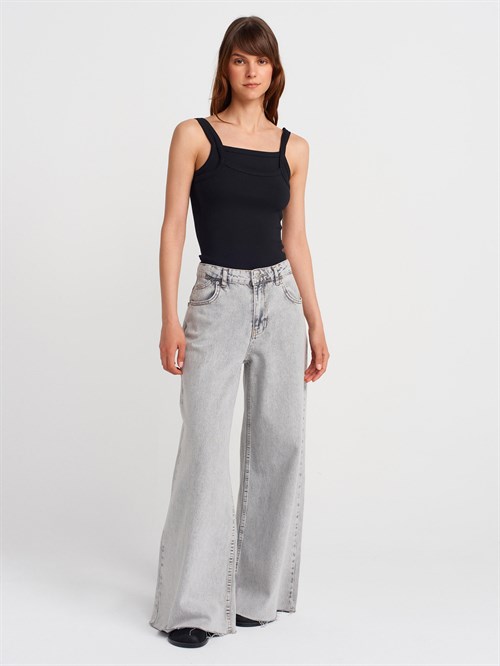 Wholesale Womens Black Double Straps Tank Top