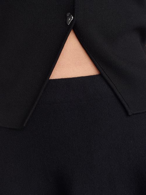 Wholesale Womens Black Elastic Waist Flounce Knit Skirt