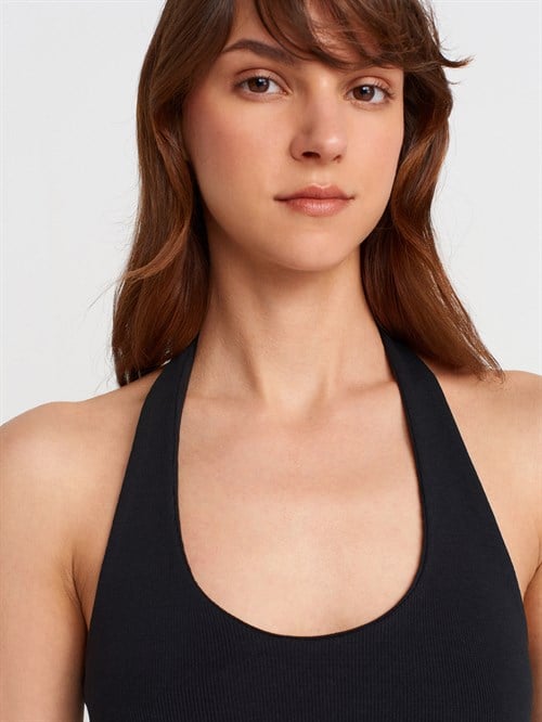 Wholesale Womens Black Halter Neck Top