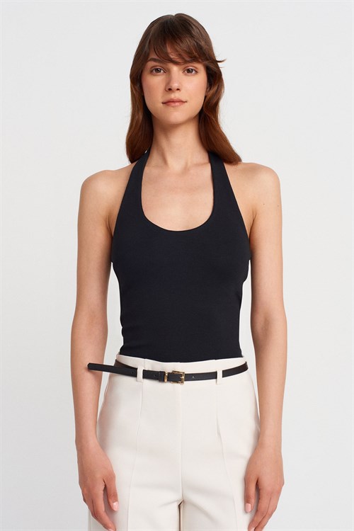 Wholesale Womens Black Halter Neck Top