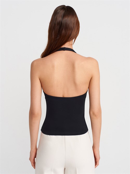 Wholesale Womens Black Halter Neck Top