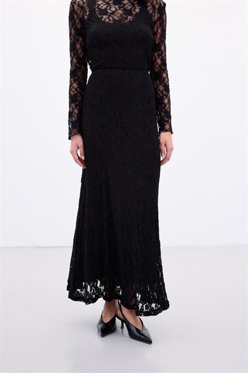 Wholesale Womens Black Lace Maxi Skirt