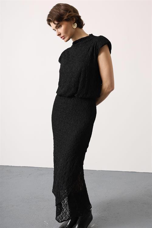 Wholesale Womens Black Lace Sleeveless Dress