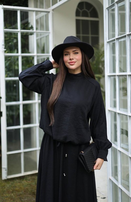 Wholesale Womens Black Maxi Hijab Dress