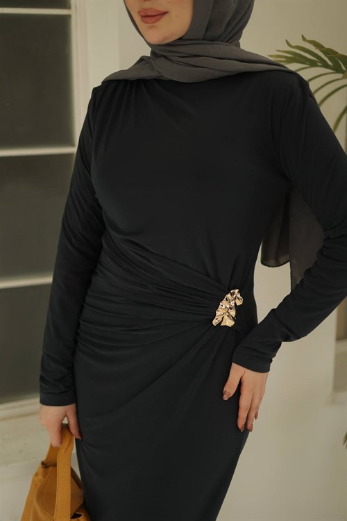 Wholesale Womens Black Maxi Hijab Dress