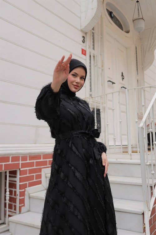 Wholesale Womens Black Maxi Hijab Dress