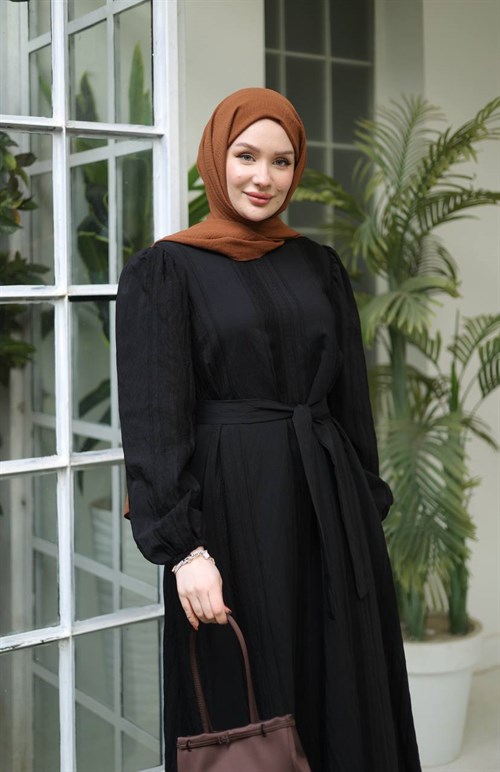 Wholesale Womens Black Maxi Hijab Dress
