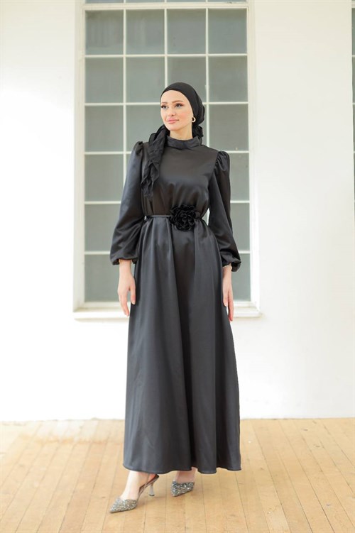 Wholesale Womens Black Maxi Hijab Dress