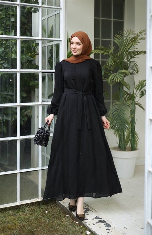Wholesale Womens Black Maxi Hijab Dress