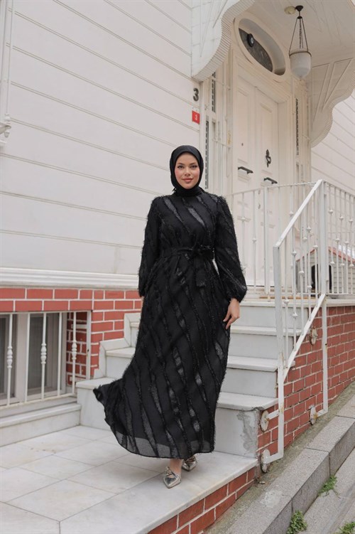Wholesale Womens Black Maxi Hijab Dress