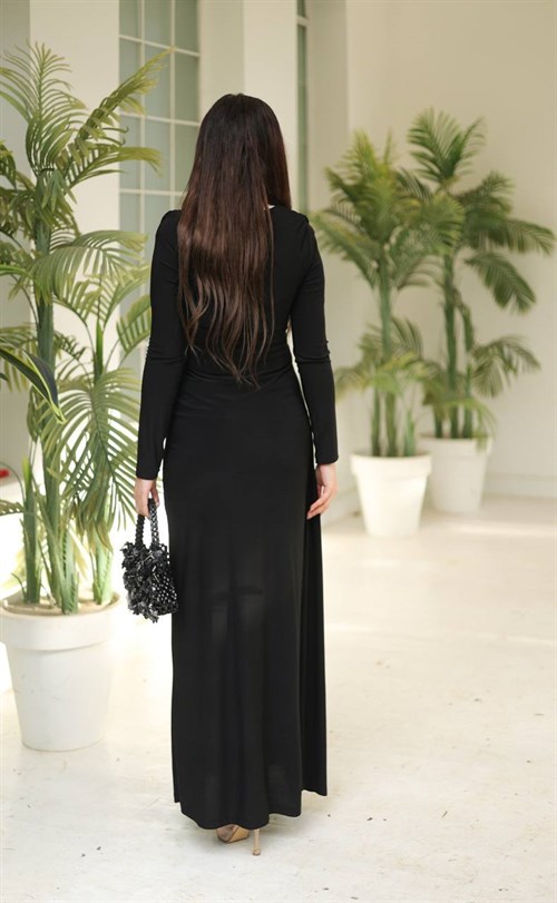 Wholesale Womens Black Maxi Hijab Dress
