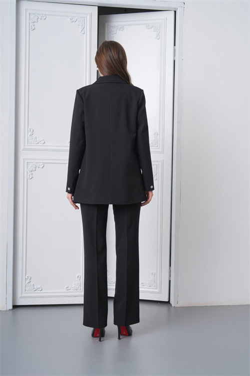 Wholesale Womens Black Plus Size Two-Piece Suit 