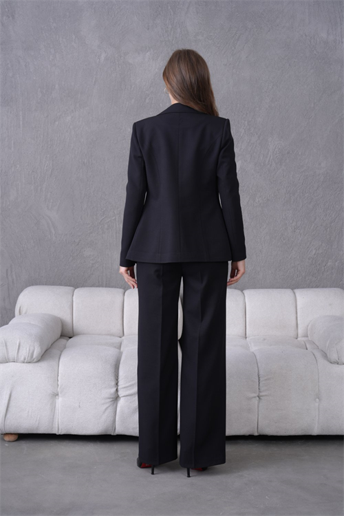 Wholesale Womens Black Plus Size Two-Piece Suit 