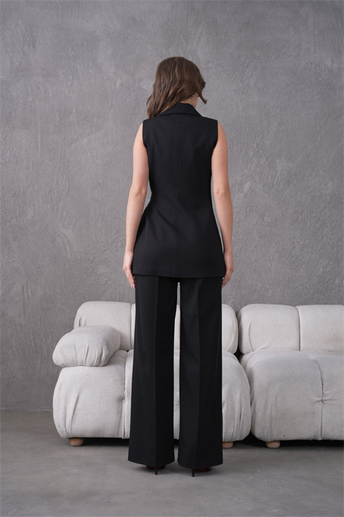 Wholesale Womens Black Plus Size Two-Piece Suit