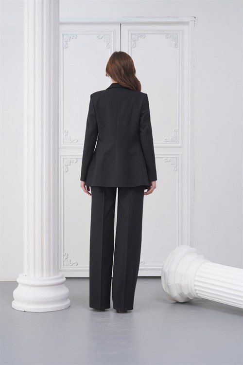 Wholesale Womens Black Plus Size Two-Piece Suit 