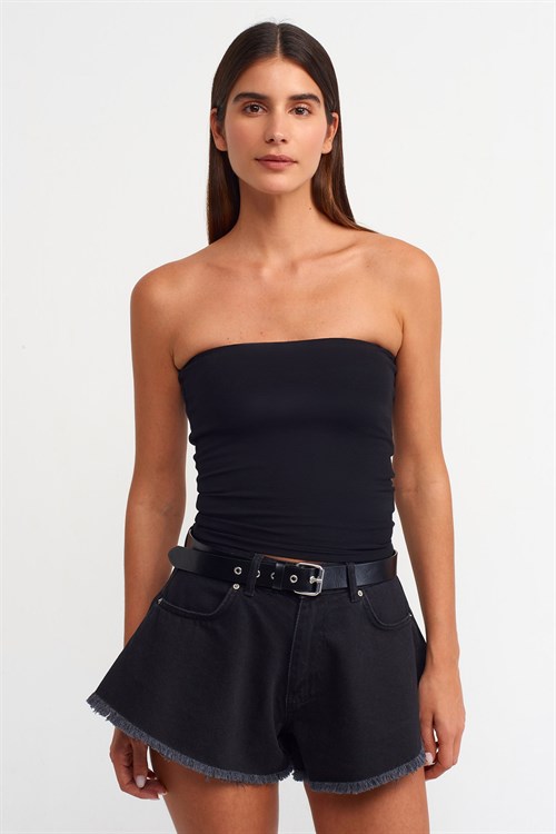 Wholesale Womens Black Strapless Top