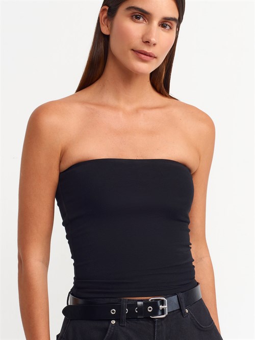 Wholesale Womens Black Strapless Top